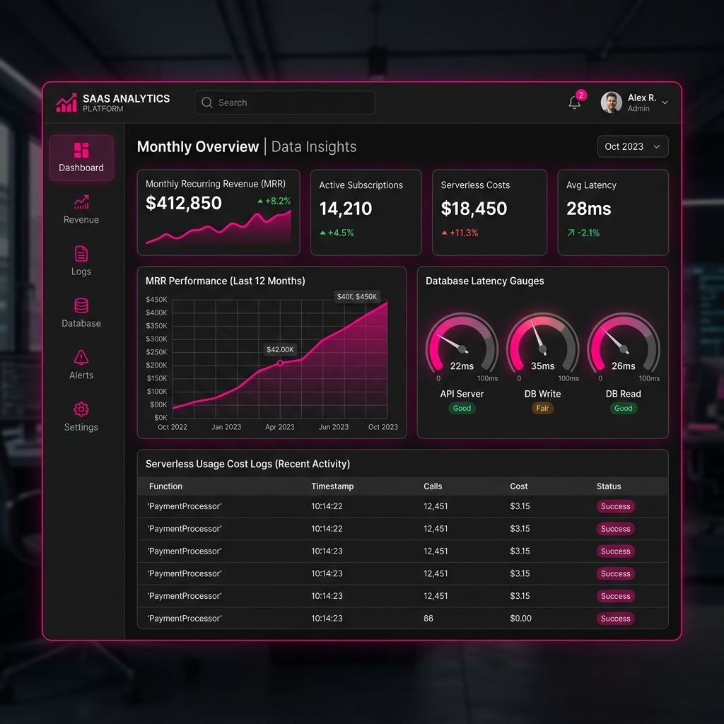 SaaS HUD Analytics Panel